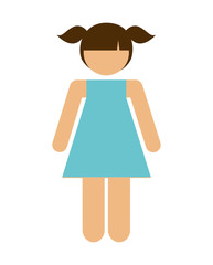 girl avatar isolated icon design