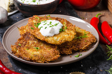 Fried potato pancakes