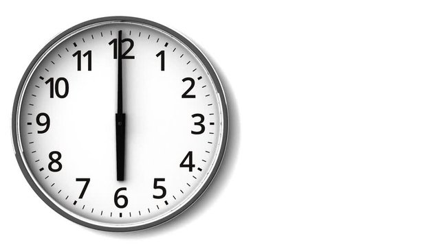Reverse Rotation Clock On White Wall.
Loop able 3DCG render Animation.
