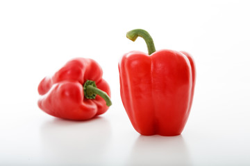 peppers on white background