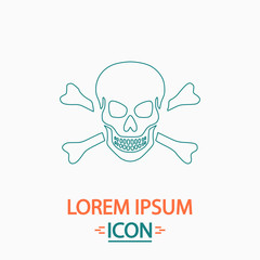 Skull computer symbol