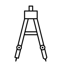 drawing compass isolated icon design