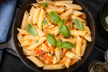 Traditional penne pasta