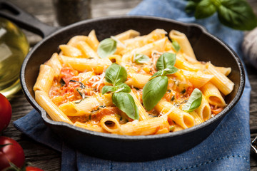 Traditional penne pasta