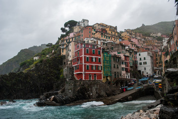 Fototapeta na wymiar Coastline of Cinque Terre National Park in Liguria Italy