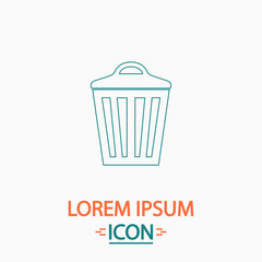 Trash can computer symbol
