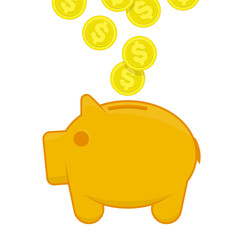 Vector illustration of piggy bank
