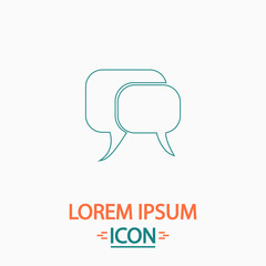 Quote text bubble computer symbol