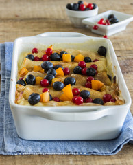 Crepes filled with chocolate and fruits