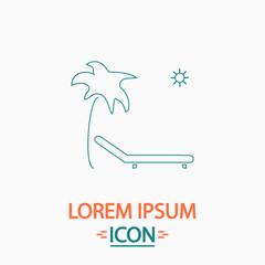 Deck chair computer symbol