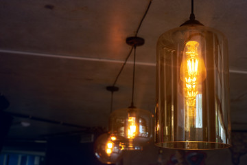 Obraz premium Retro light lamp decor glowing