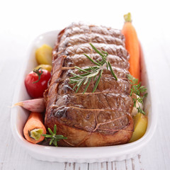 roast beef and carrot