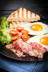 Traditional breakfast on a plate