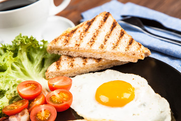 Traditional breakfast on a plate