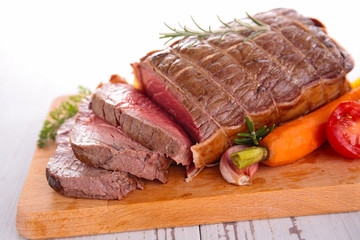 roast beef and carrot