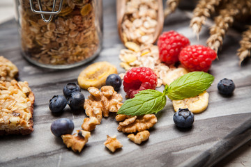 Muesli with berries