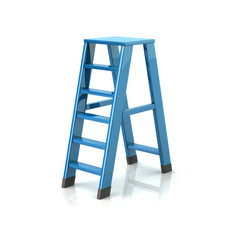 3d illustration of blue ladder