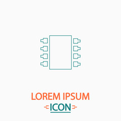 Microchip computer symbol