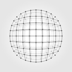 Wireframe mesh a circle