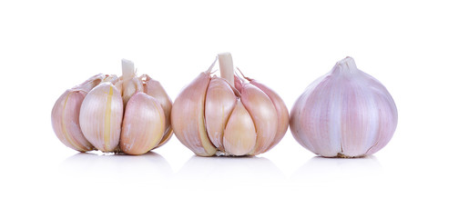 Fresh garlic isolated on white background