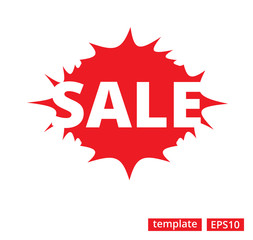 sale red tag, sticker, label, star, stamp, banner, advertising, badge, emblem, web icon