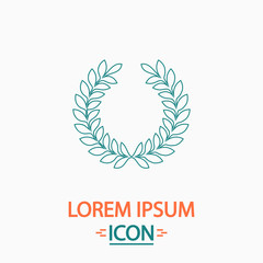 victory wreath computer symbol