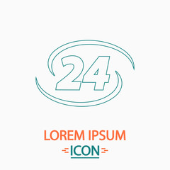 Open hours computer symbol