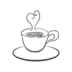 Drink concept represented by coffee mug icon. Isolated and flat illustration 