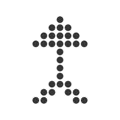 Direction concept represented by pointed arrow icon. Isolated and flat illustration 