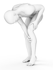 3d rendered illustration of a painful knee