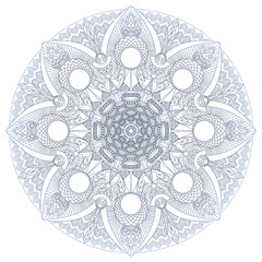 Fototapeta premium Circular ornament with stylized gemstone jewelry