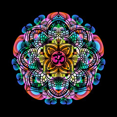 color mandala om