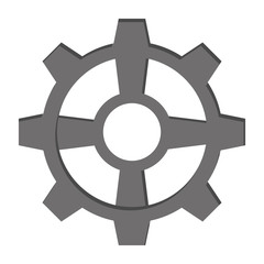 Obraz premium flat design single gear icon vector illustration