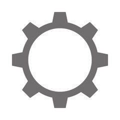 flat design single gear icon vector illustration