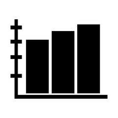 flat design bar graph icon vector illustration
