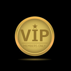 Golden VIP label