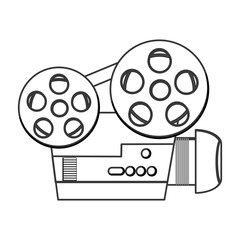 flat design classic film projector icon vector illustration