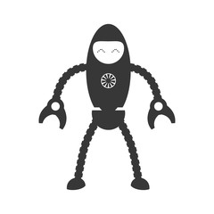Machine concept represented by robot cartoon icon. Isolated and flat illustration 