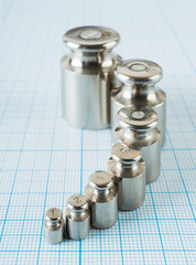 set of weights on graph paper
