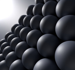 3D balls abstract composition