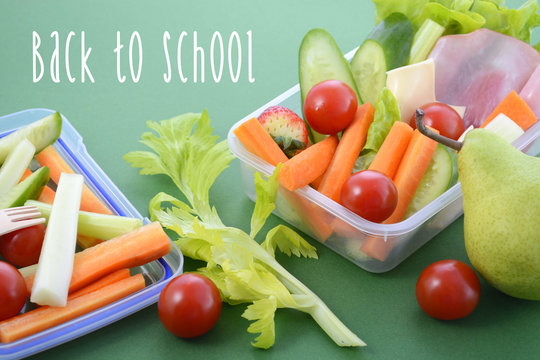Back to school healthy lunch box.