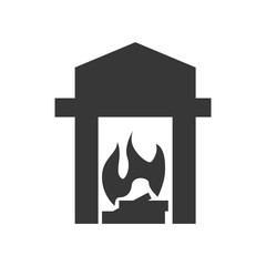 Object of home concept represented by heater silhouette icon. Isolated and flat illustration 