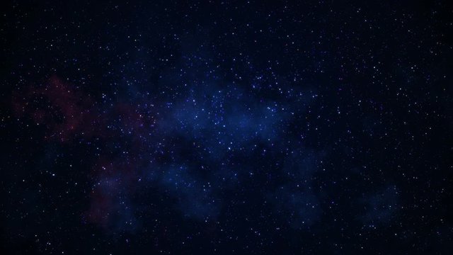 Slowly blinking stars galaxy in space. Computer generated abstract background. Seamless loop animation 4k (4096x2304)
