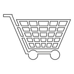 flat design shopping cart icon vector illustration
