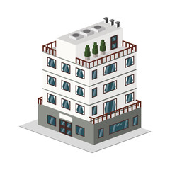 Hotel concept represented by building icon. Isolated and flat illustration 