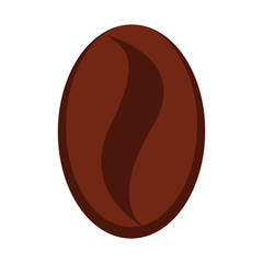 flat design coffee bean icon vector illustration
