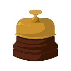 Hotel concept represented by bell icon. Isolated and flat illustration 
