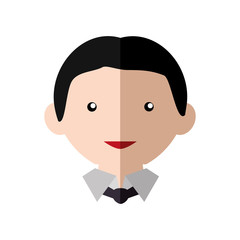 Hotel service concept represented by waiter icon. Isolated and flat illustration 