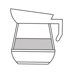flat design coffee kettle icon vector illustration
