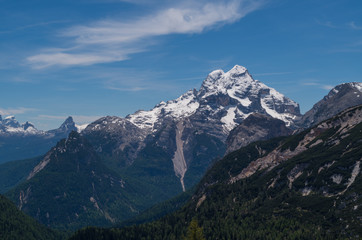 Tofane mountain group in the Italian Alps